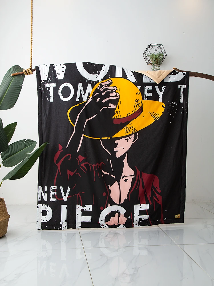 

Anime One Piece Luffy Air Conditioner Quilt Spring and summer blankets Student dormitory space quilt office nap blanket