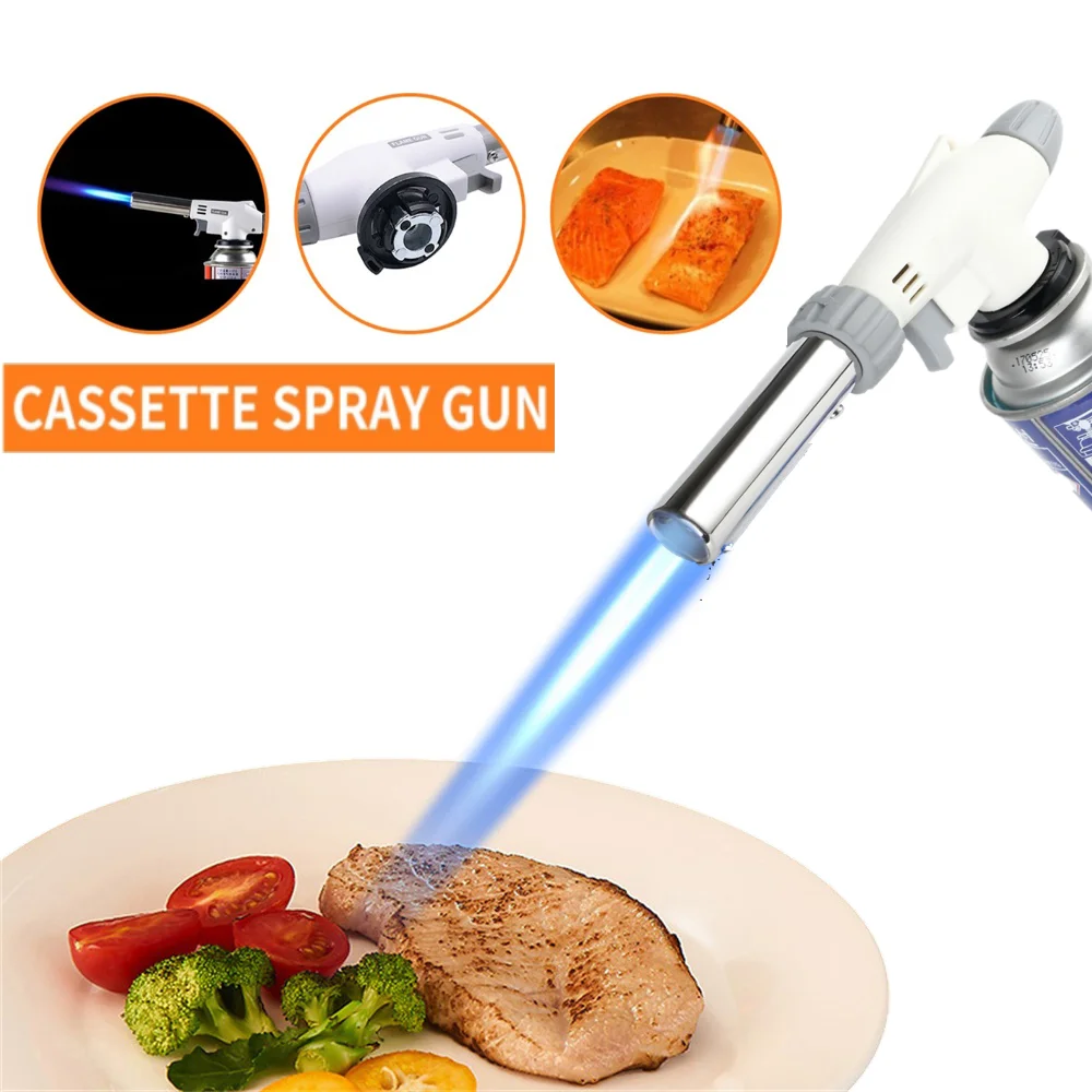 

Welding Gas Torch Flame Gun Metal Flame Gun Blowtorch Cooking Gas-Burner Lighter Heating Butane Portable Camping Cookin