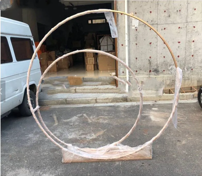 

Double ring arch metal arch backdrop decoration wedding flower arch