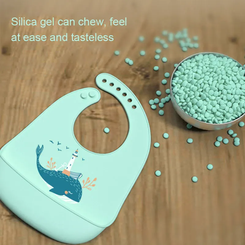 Babero de Saliva impermeable para beb&eacute;, babero de silicona ajustable, dibujos animados para alimentaci&oacute;n de ni&ntilde;o y ni&ntilde;a, 2020-5