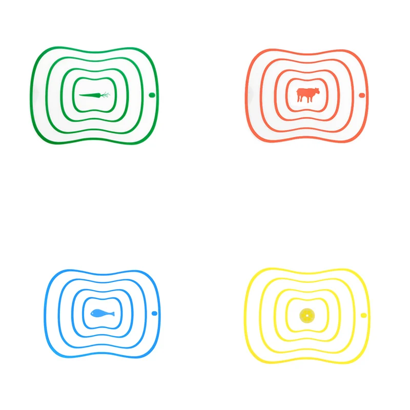 

10Pcs Non-Slip Flexible Kitchen Board Chopping Block Meat Vegetable Fruit Cutting Board Cooking Tool Gadget Kitchen Accessories