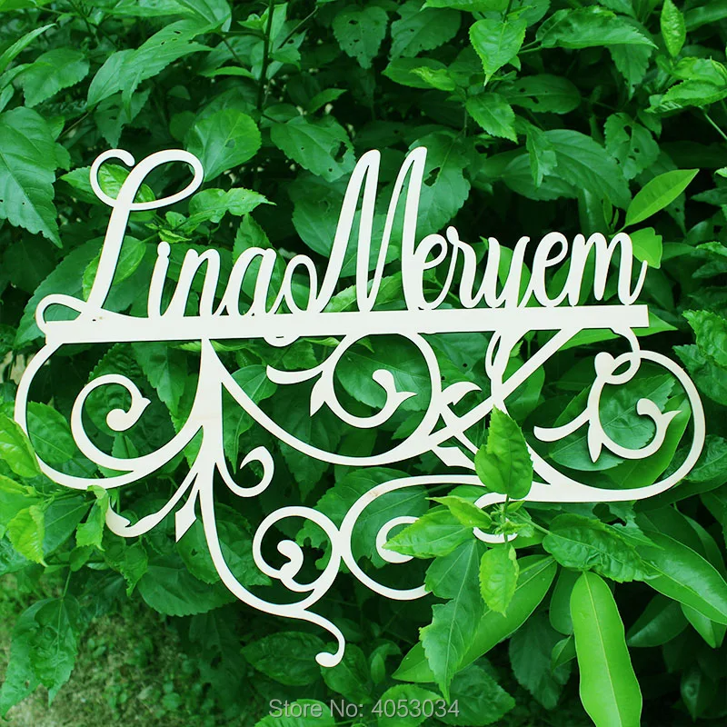 Персонализированное свадебное оформление Hoop Стиль имя деревянный декор Mr и Mrs