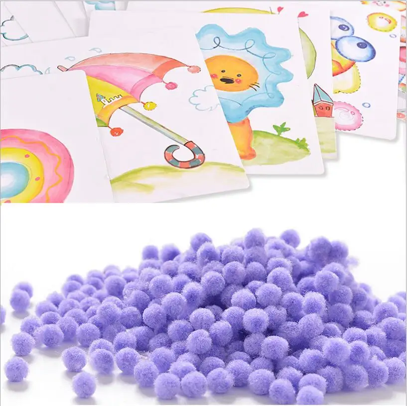 1 шт. Детские креативные плюшевые наклейки сделай сам с шариками детские