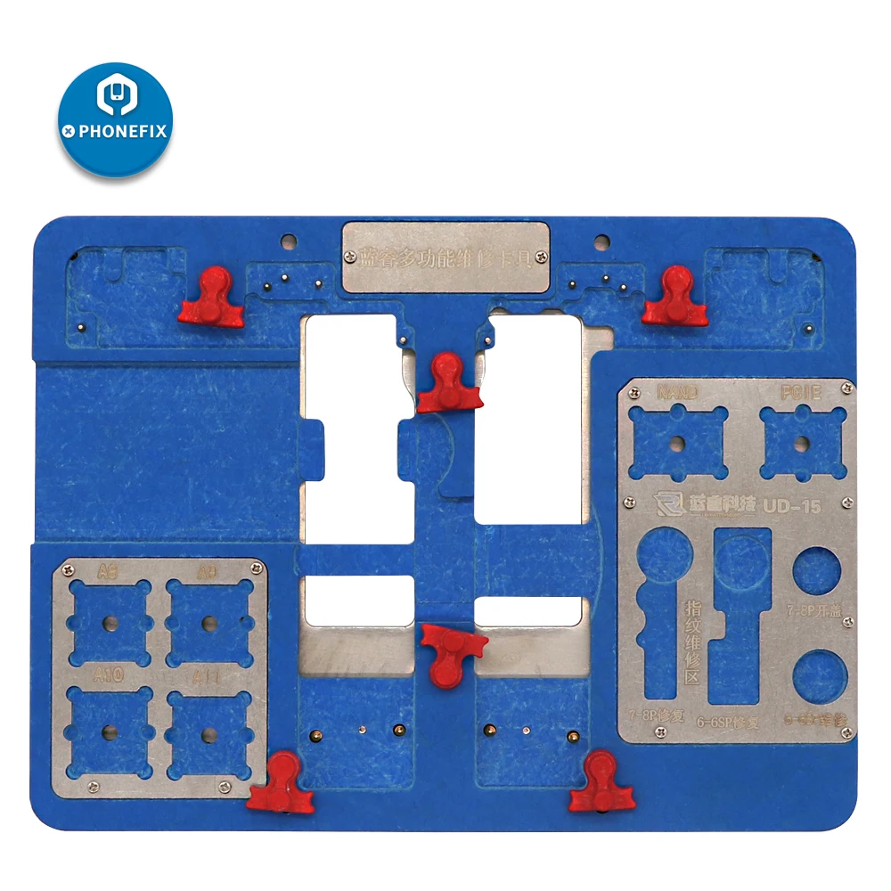 8 IN 1 Motherboard Repair Fixture High Temperature Resistant PCB Holder for iPhone 6 6S 7 7P 8 8P Repair Welding Platform