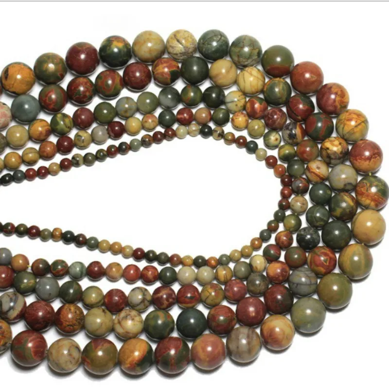 

Natural Picasso Round Spacer Beads for Fashion Jewelry Making