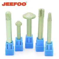 cnc vaccum brazed diamond tools engraving bits router bits cylinder flat end mill marble granite natural stone 2pcslot