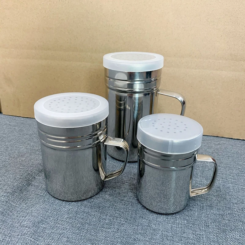 Handle Shaker Pepper Sugar Salt Stainless Steel Dispenser Powder Tube Coffee Utensils Kitchen Tool images - 6