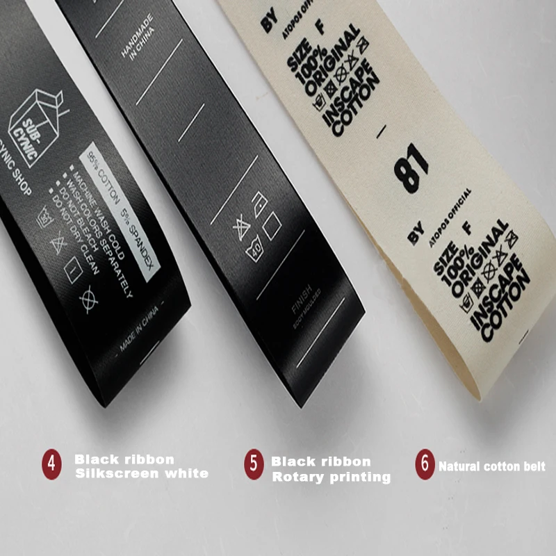 Бесплатная доставка пользовательские печатные атласные этикетки/бирки для одежды/тканые этикетки 1000 шт. в