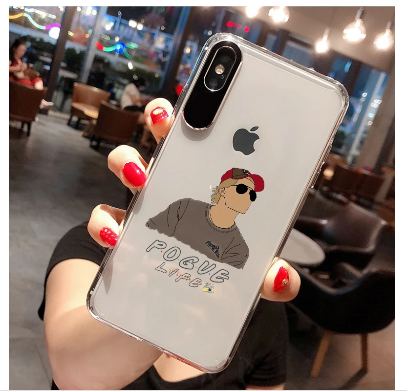 Минималистичная линия сексуальная пара нарисованная вручную ТПУ карамельного