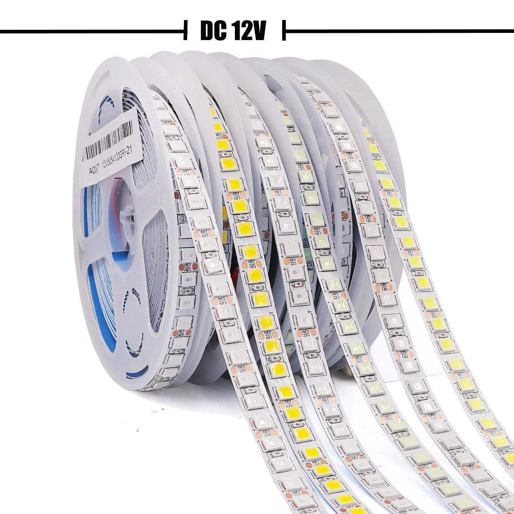 Фото 12 В 24 светодиодный светильник SMD5054 120 светодиодов/м гибкая светодиодная лента 12 В 24 светодиодный светильник SMD5054 120 светодиодов/м гибкая светодиодная лента