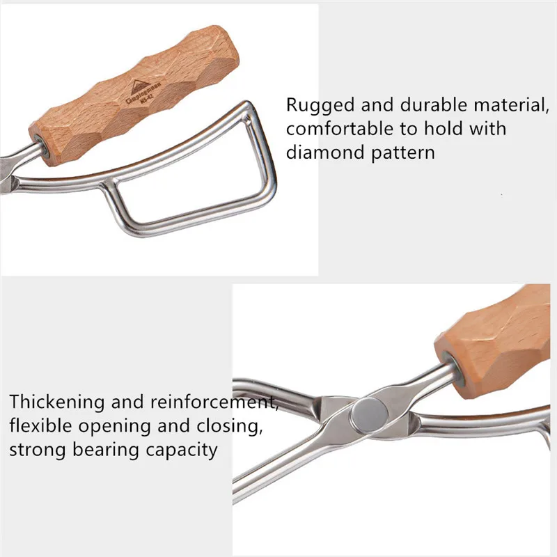 

Charcoal Clip Portable Heat Resistant Wood BBQ Stainless Steel Duckbill Tongs for Outdoor Camping Picnic Accessories