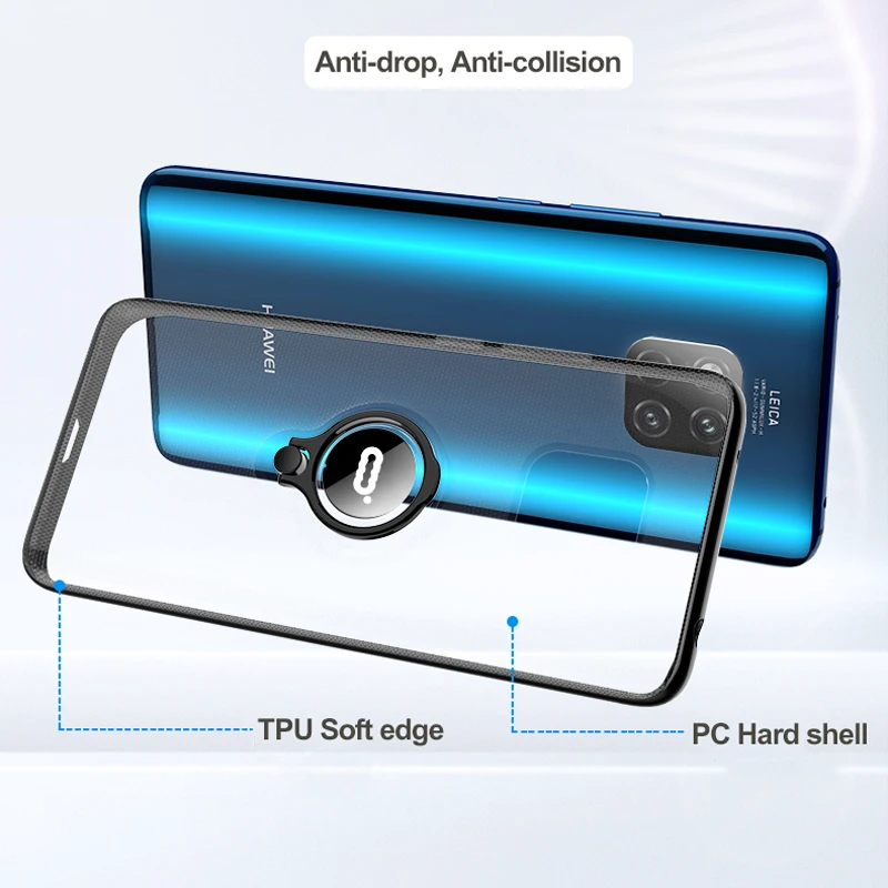 Магнитное кольцо для чехла Huawei Mate 20 Pro X со стойкой для автомобиля 360 поворот для крышки.
