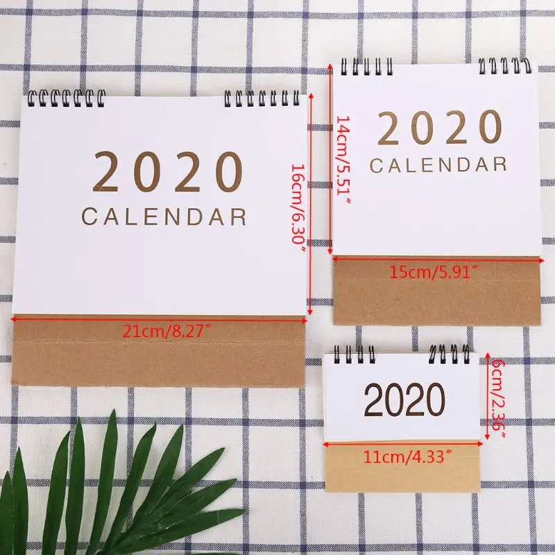 

Simple Desktop Standing Paper 2020 Double Coil Calendar Memo Daily Schedule Table Planner Yearly Agenda Desk Organizer
