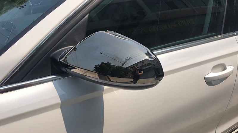 Для Audi A6 C7 S6 2012 2018 1 пара зеркальная защитная крышка из вольфрамовой стали с черным