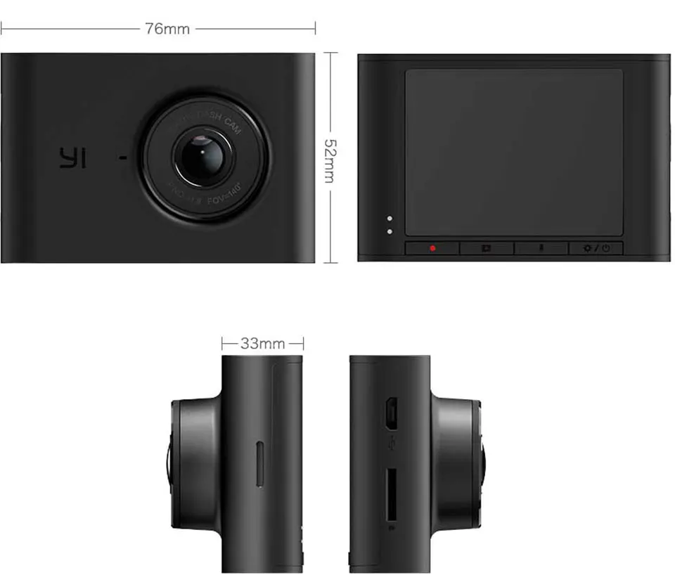 YI Car Dash Cam 1080p 60fps Smart WiFi ADAS камера монитор парковки супер ночное видение 140 ° FOV 2 4