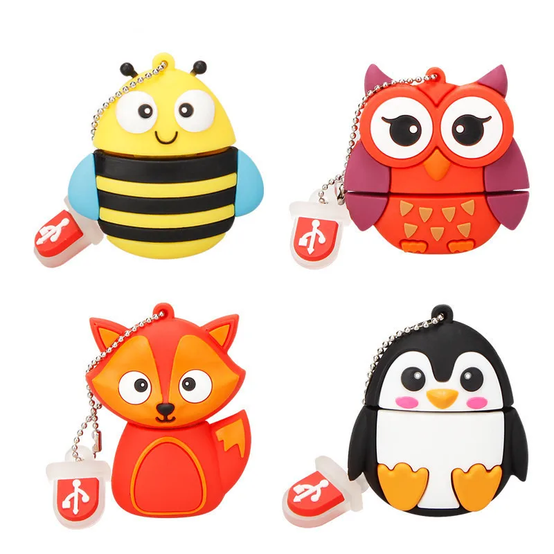 

Usb 2.0 Creative Cartoon Penguin Fox 128Gb U Disk Pen Drive Usb Flash Drive 4Gb 8Gb 16Gb 32Gb 64Gb Flash Memory Stick For Gift
