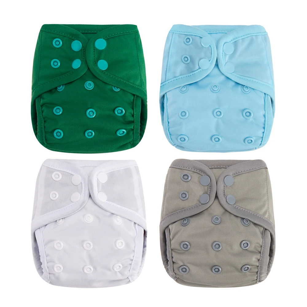 PACK G 4 шт. счастливые флейты новорожденных пеленки NB M OS тканевые карманные подгузники бамбуковый уголь подкладка водонепроницаемый PUL внешний - Цвет: PACK G