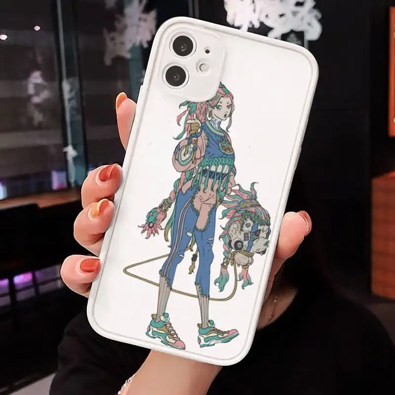 

ghost punk Malaysian illustrator Zeen Chin Phone Cases Matte Transparent for iPhone 7 8 11 12 s mini pro X XS XR MAX Plus