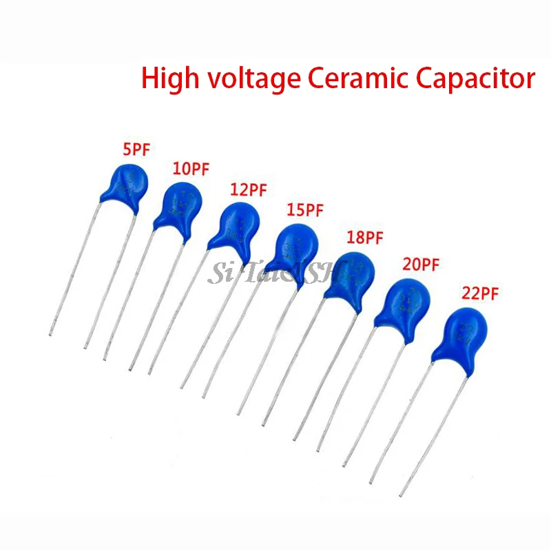 20pcs High voltage Ceramic Capacitor 3KV 5PF 10PF 15PF 20PF 22PF 27PF 30PF 47PF 56PF 100PF 220PF 1NF 2.2NF 3.3NF 4.7NF 10NF 22NF |