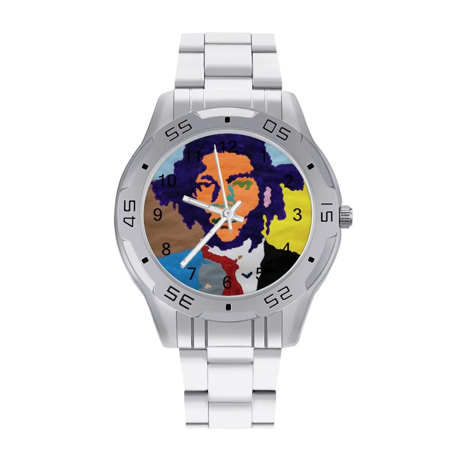 

Basquiat Quartz Watch Steel Photo Wrist Watch Couple Sports Simple Analog Wristwatch