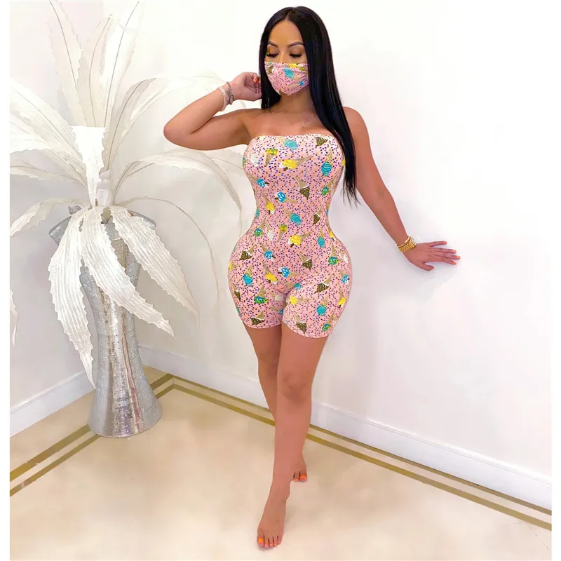 Женский Облегающий комбинезон без бретелек пикантное боди с открытыми плечами и