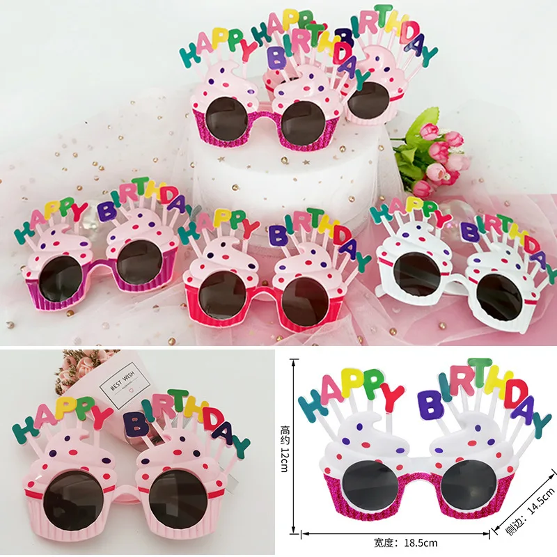 

1pcs Birthday Cake Party Decor Funny Glasses Dress Up Holiday Mood Personality Props Kid Adult Birthday Party Favor Accessories