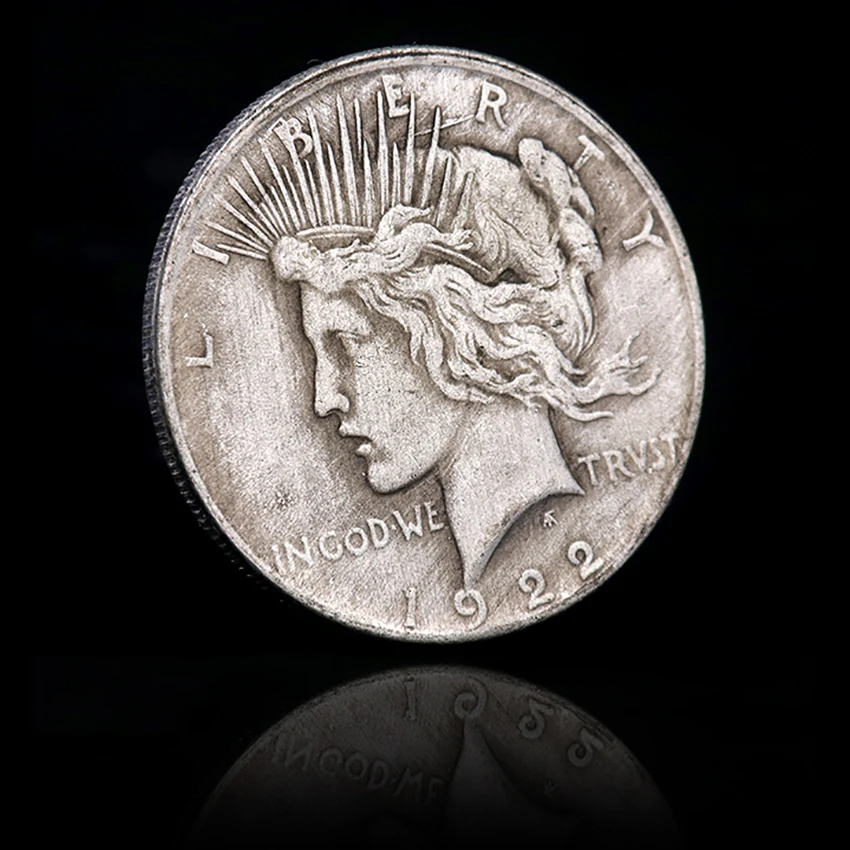 Копия 1922 мира, двусторонняя монета, поцарапанная красота, искусство, монеты, подарок