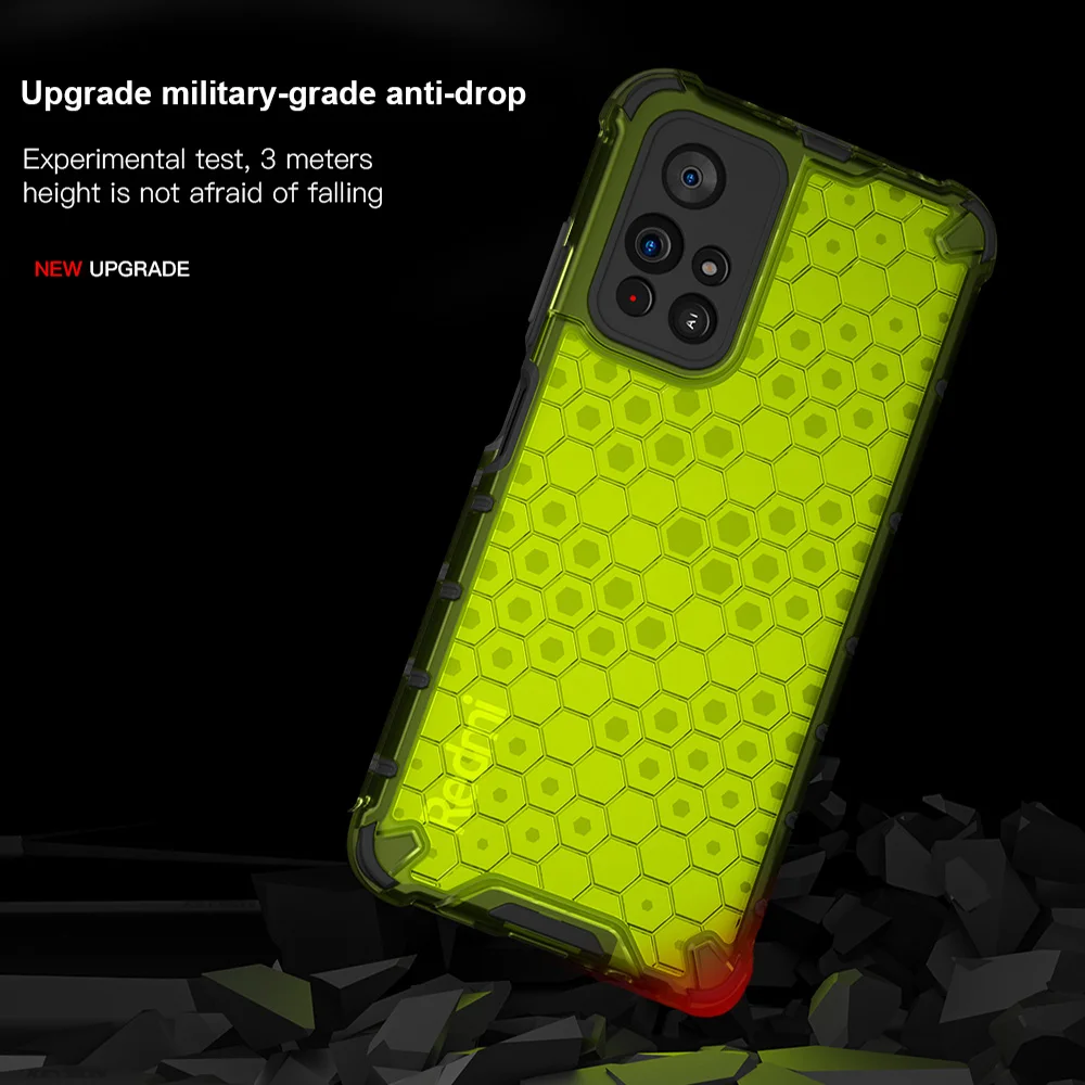 keysion shockproof armor case for redmi note 11 5g 11 pro plus 11t 5g honeycomb phone back cover for xiaomi poco m4 pro 5g free global shipping