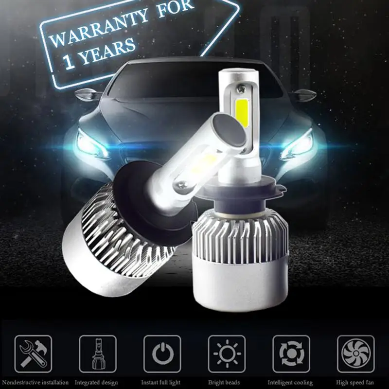 2 шт. Автомобильные светодиодные лампы для передсветильник фар 36 Вт 9 32 В 6000