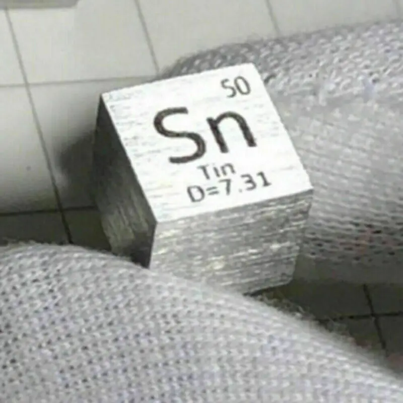 Кубик из металлического сплава 10 мм 99.95% чистый кубический металлический подарок