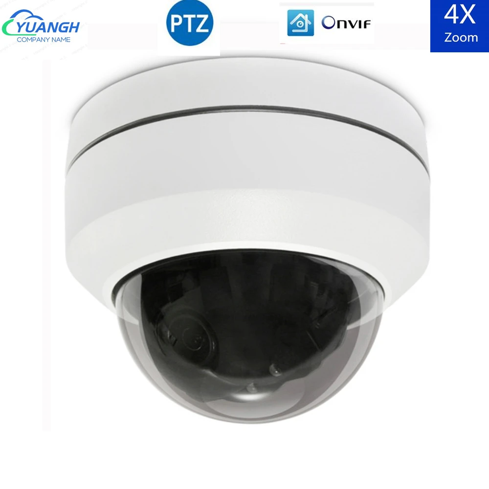 

Сетевая PTZ IP-камера 5 Мп POE уличная ONVIF P2P 4X зум скоростная купольная металлическая Водонепроницаемая камера видеонаблюдения CCTV