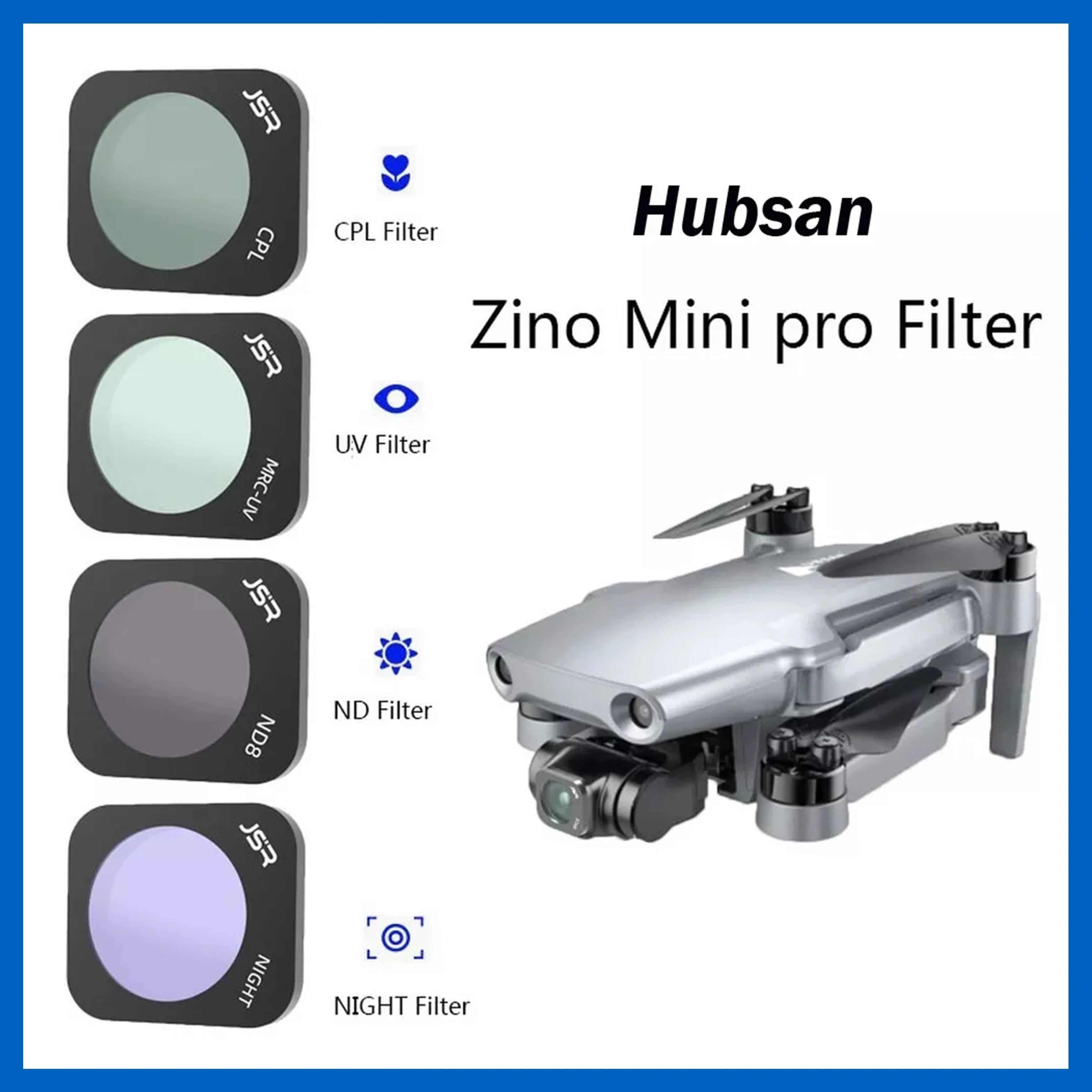 

8in1 Lens Filter Kit for Hubsan ZINO Mini PRO UV CPL Star Night ND8 ND16 ND32 ND64 Filter Lens Optical Glass HD Lens Accessories