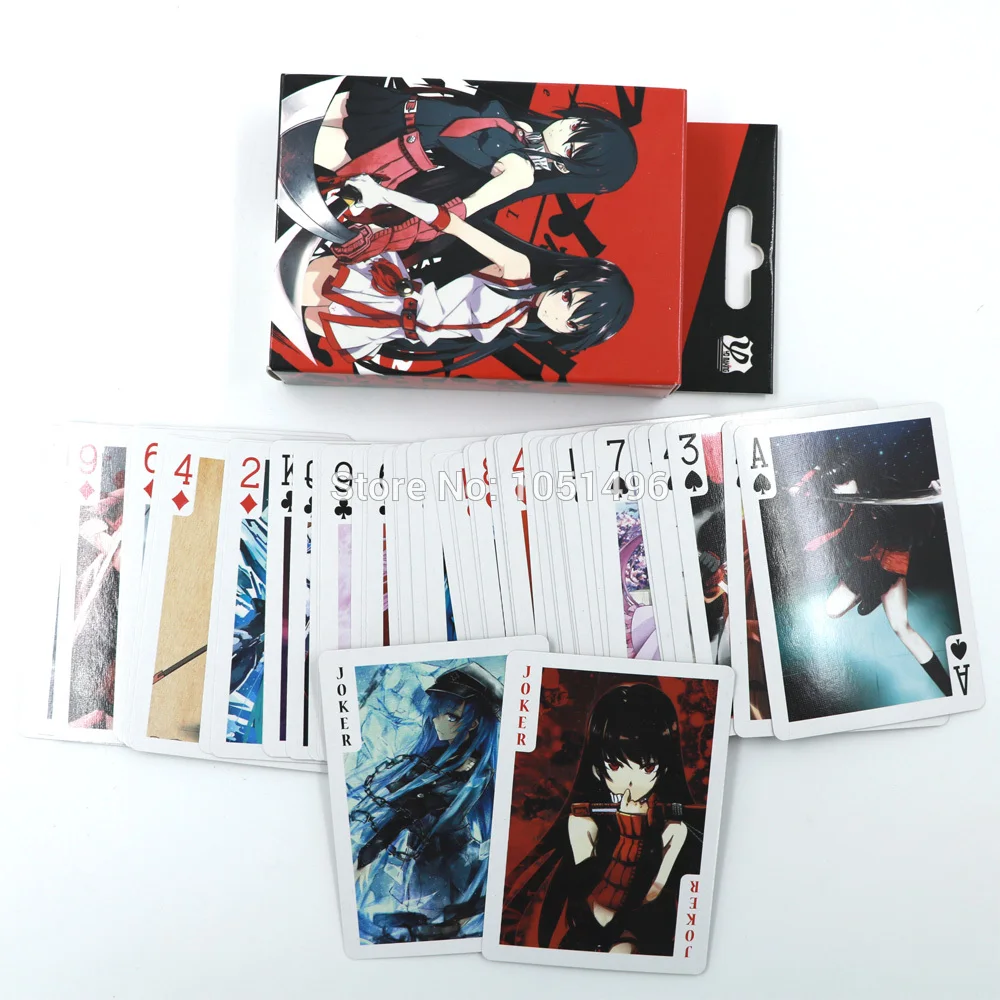 Аниме анимэ Akame ga KILL набор для покера в мультяшном стиле карты/настольные