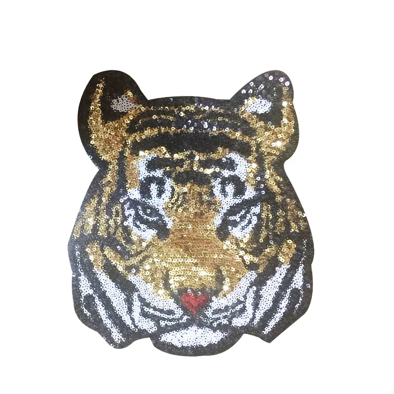 1 шт. тигром нашивки с блестками аппликация своими руками шитьё вручную