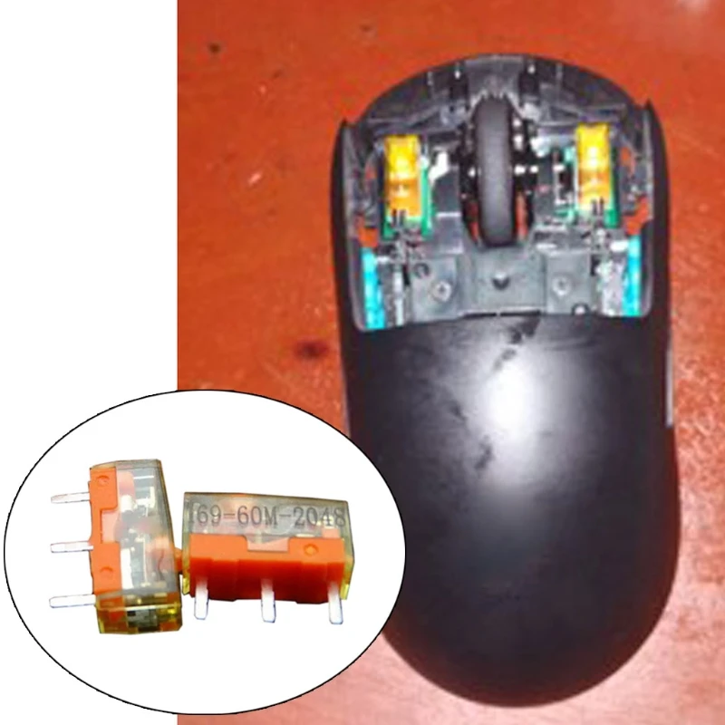 

2Pcs/pack TTC Dustproof Gold Mouse Micro Switch Micro Button Gold Contactor 60 Million Click lifetime Repair Parts