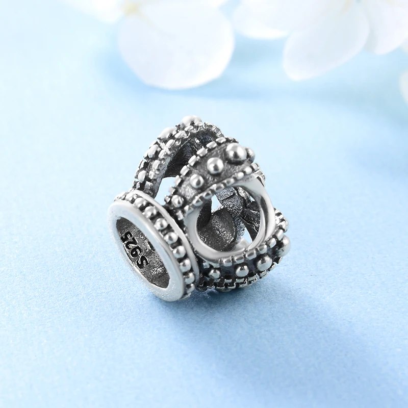 925 пробы серебряные изысканные королевские короны бусины подходят для