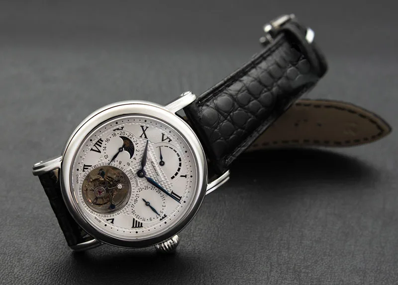 Многофункциональные мужские часы s Pilot Real Tourbillon с календарем Moonphase, механические мужские часы ST8007 Tourbillon, модные часы