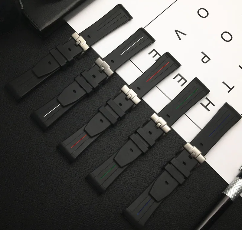 Ремешок из натурального силикона для наручных часов резиновый браслет Daytona Submariner