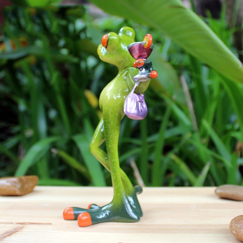 Творческий 3D смоляные фигурки лягушек ремесла для домашнего декора смолы
