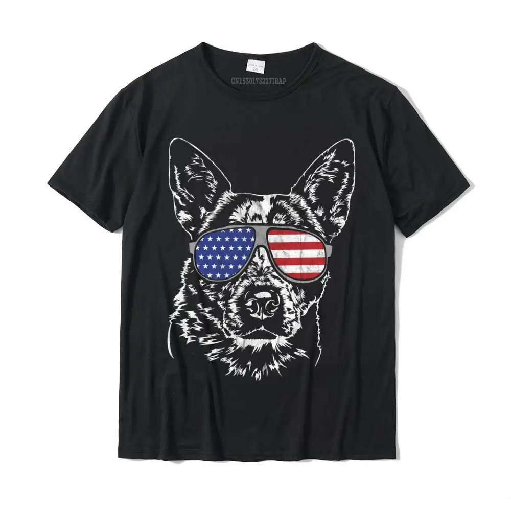 Proud Australian Cattle Dog America Flag Pullover Hoodie Dog Camisas Unique Cotton Men's Tops & Tees Personalized Brand T Shirts