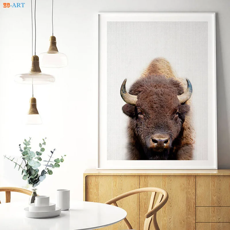 Художественные настенные постеры на холсте с изображением животных