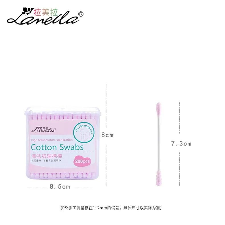 Нетканая тканевая катушка ватные тампоны с двойной головкой спиральные круглым