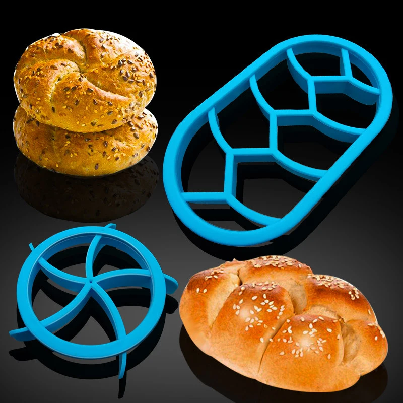 

Dough Press Mold Set Baking Bread Mold Round Oval Set DIY Supplies Kitchen Tool AC889