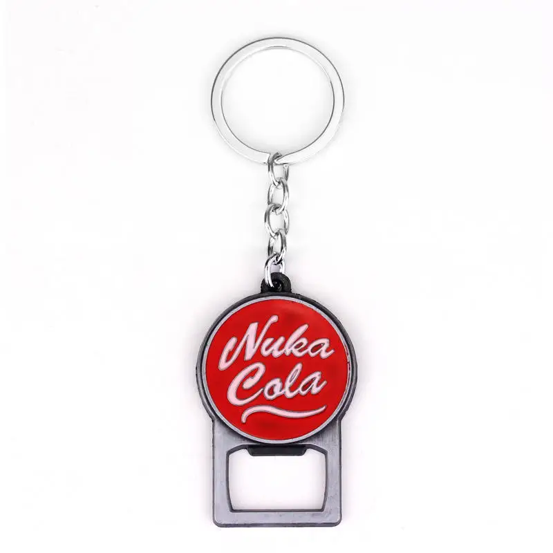 

New Father's Day Tool Metal Jewelry Beer Bottle Opener Pip Boy Nuka Cola Fallout 4 Can Keychain Key Rings Pendant Keys Cerveja