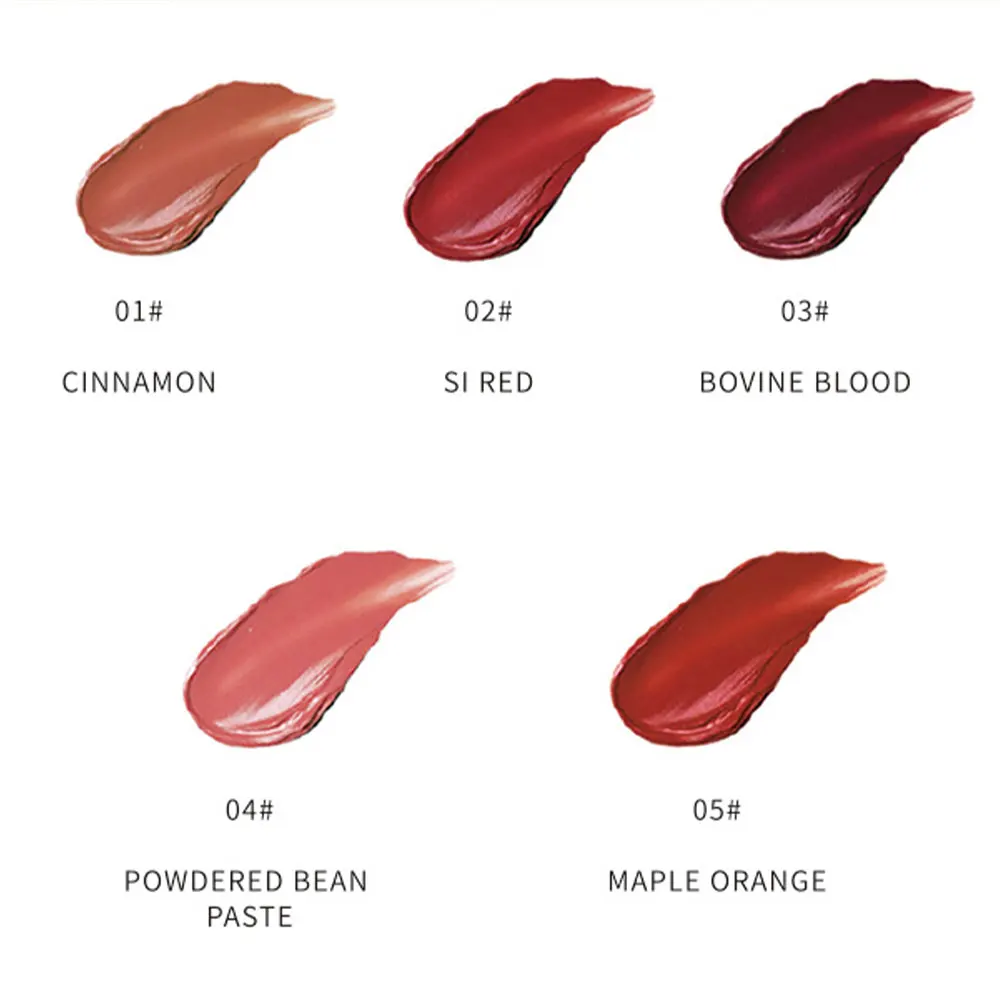 5PCS/Set Mini Capsule Matte Lipstick Set Velvet Waterproof Creamy Lip Tint Cosmetic Makeup Lasting |