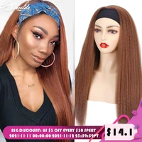 s noilite yaki headband wig for black women synthetic 24inch long hair wig scarf no glue no sew in 2021 new fashion