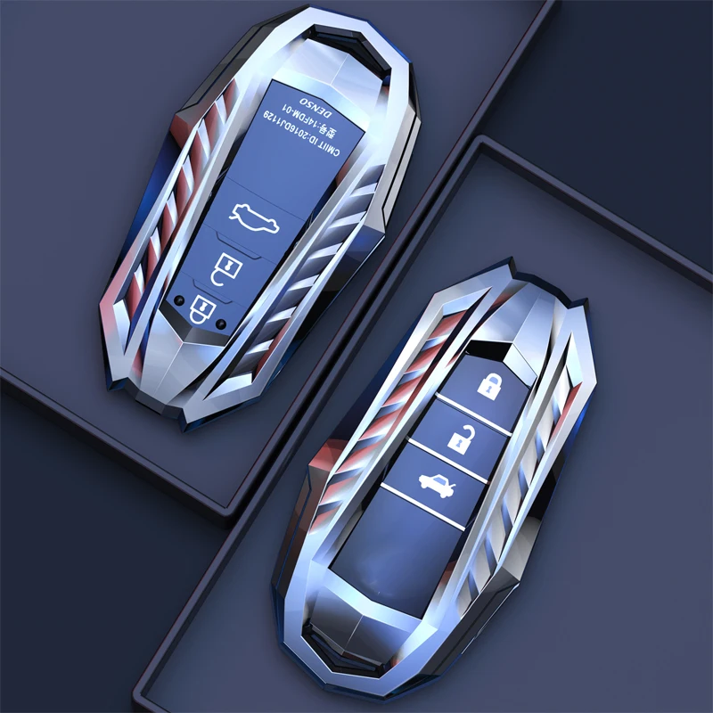 

Car key Case Cover Chain Keychain For Toyota Crown Highlander RAV4 Camry Carola Leling Prado 2020 Corolla C-HR CHR Prius Avalon