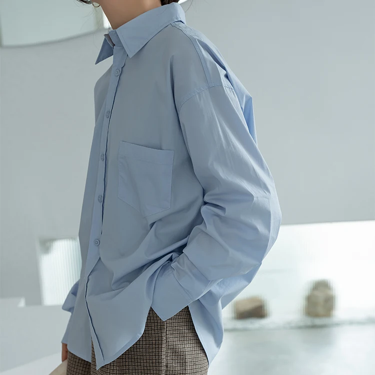 

Make female white shirt design feeling small long-sleeved blouse port flavour restoring ancient ways joker woman shirts