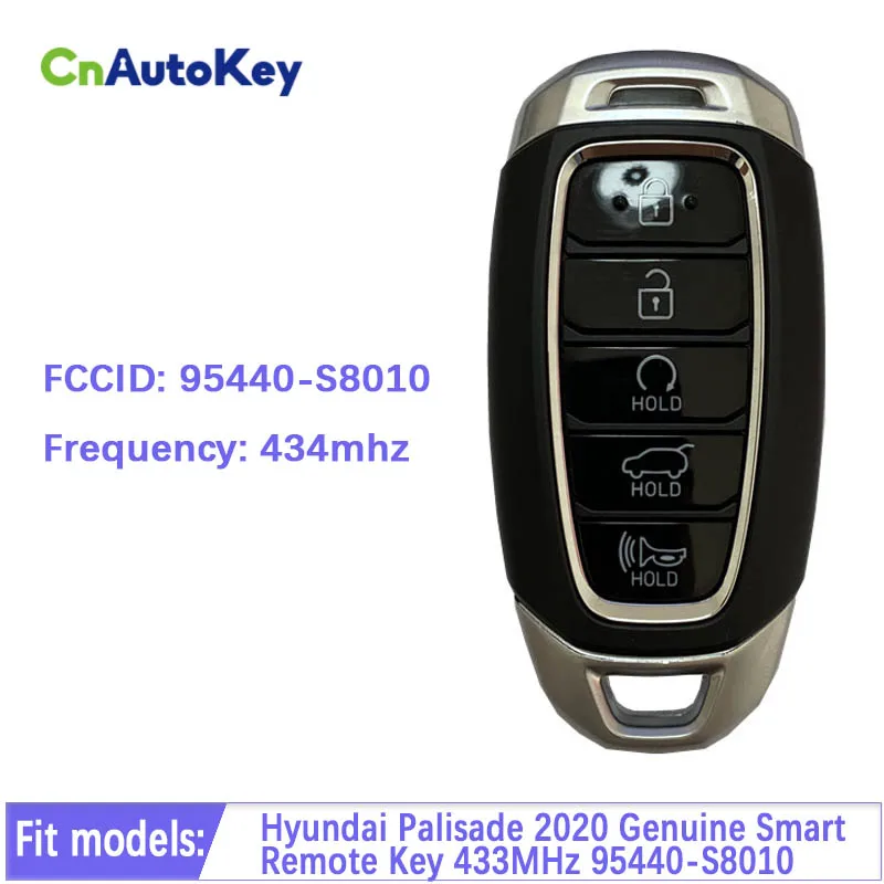 

CN020167 Original 5 Button Smart Key With Frequency 433MHz FCCID Number 95440-S8010 For Hyundai Palisade 2020 Genuine Remote