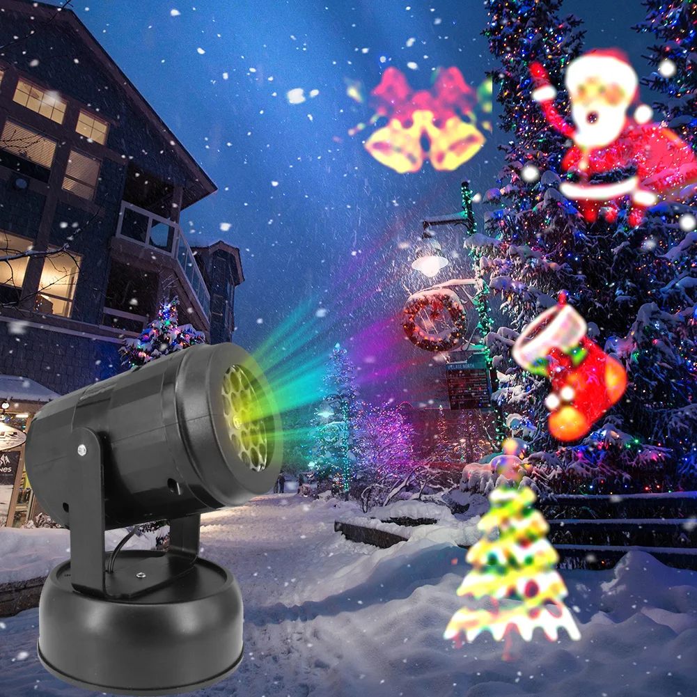 

VKTECH Christmas Rotating Projection Light LED Blizzard Pattern Laser Projector Light USB Rotating Festive Mood Lights Xmas Gift